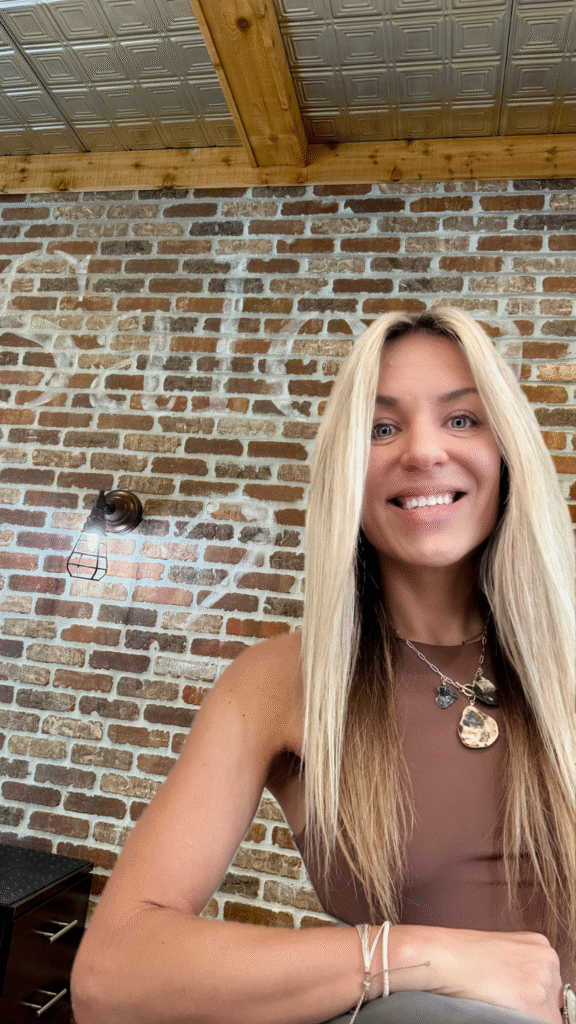 A lady with white coloured hair